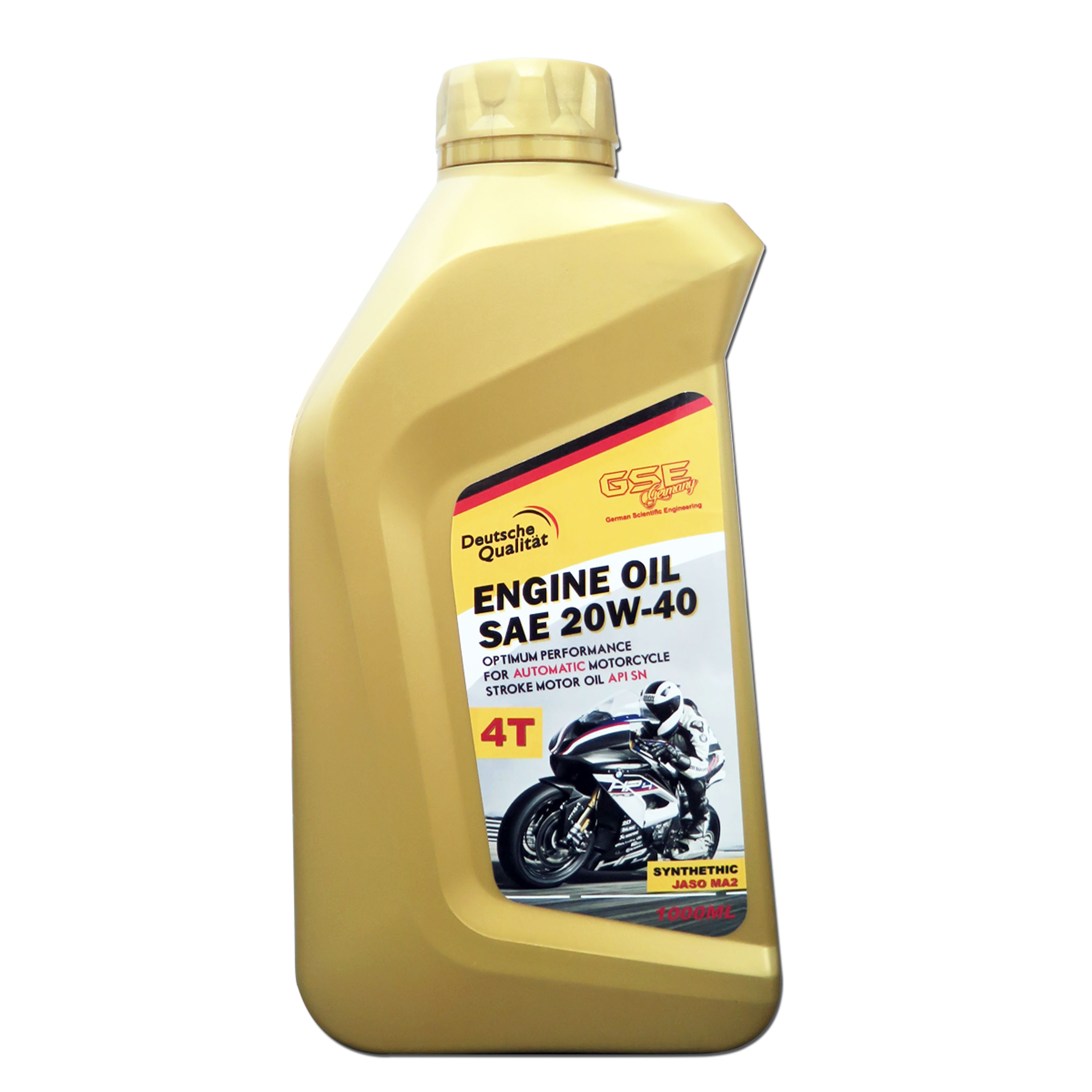MOTORCYCLE SYNTHETIC ENGINE OIL API SN 4T SAE 20W40 1000ML GSE GERMANY